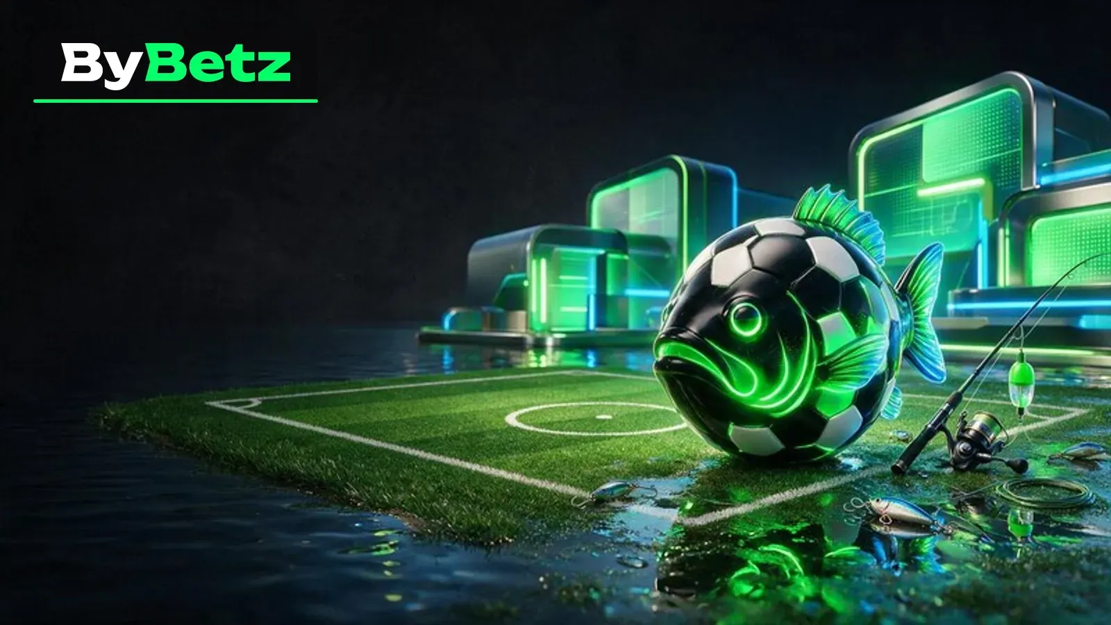 ByBetz editorial banner for the Big Bass Football Bonanza game guide